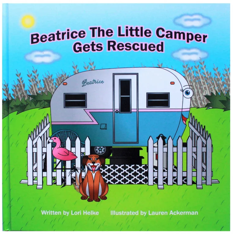 The Cover of Beatrice The Little Camper Gets Rescued,  a link to the story on Stories - With A Voice Like This